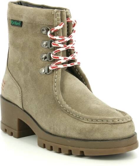 Kickers Lace-up Boots Beige Dames