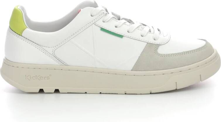 Kickers Lage Top Leren Sneakers Kick Allow White Heren