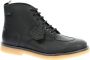 Kickers Legendarische Veterschoenen van Leer Black Heren - Thumbnail 3