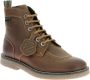 Kickers Legendarische Veterschoenen van Leer Brown Dames - Thumbnail 3