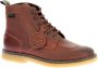Kickers Legendarische Veterschoenen van Leer Red Dames - Thumbnail 3