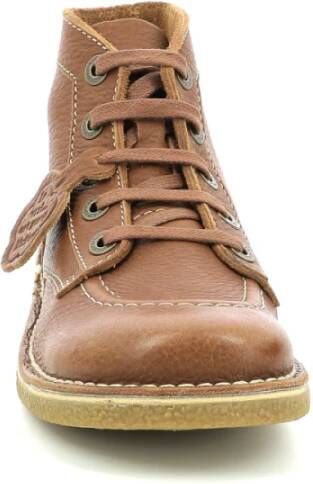 Kickers Legendiknew Veterschoenen van Leer Brown Dames