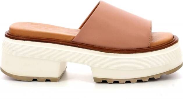 Kickers Sliders Beige Dames