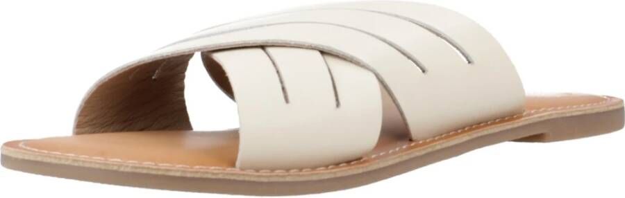 Kickers Stijlvolle Flip Flops voor Zonnige Dagen Beige Dames