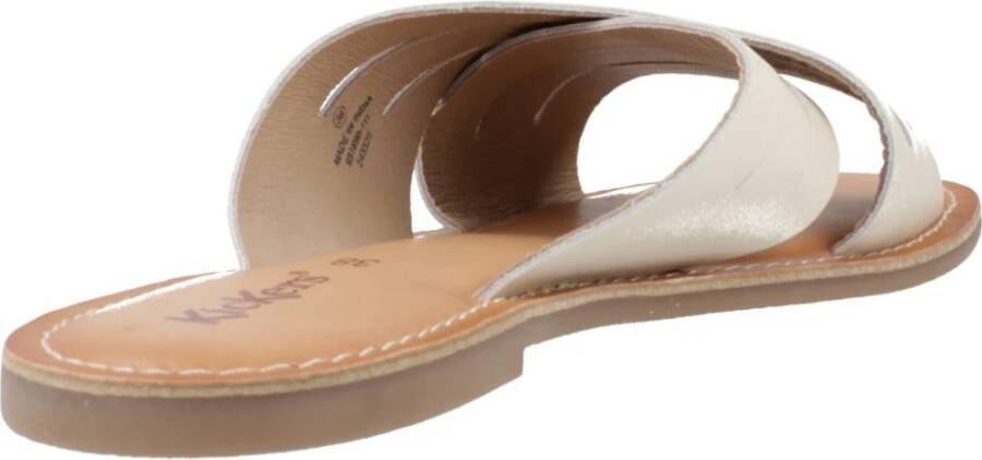 Kickers Stijlvolle Flip Flops voor Zonnige Dagen Beige Dames