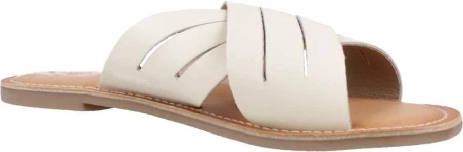 Kickers Stijlvolle Flip Flops voor Zonnige Dagen Beige Dames