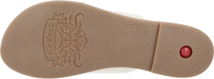 Kickers Stijlvolle Flip Flops voor Zonnige Dagen Beige Dames