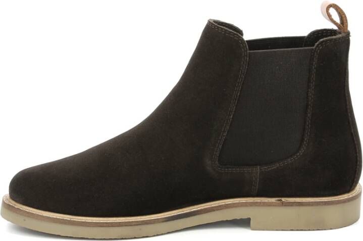 Kickers Tyga Leren Laarzen Elastische Sluiting Brown Dames