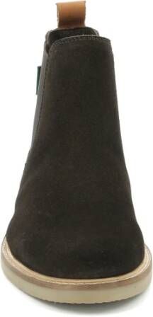 Kickers Tyga Leren Laarzen Elastische Sluiting Brown Dames