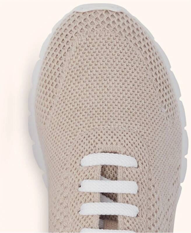 Kiton Beige Gebreide Cashmere Sneakers Beige Dames