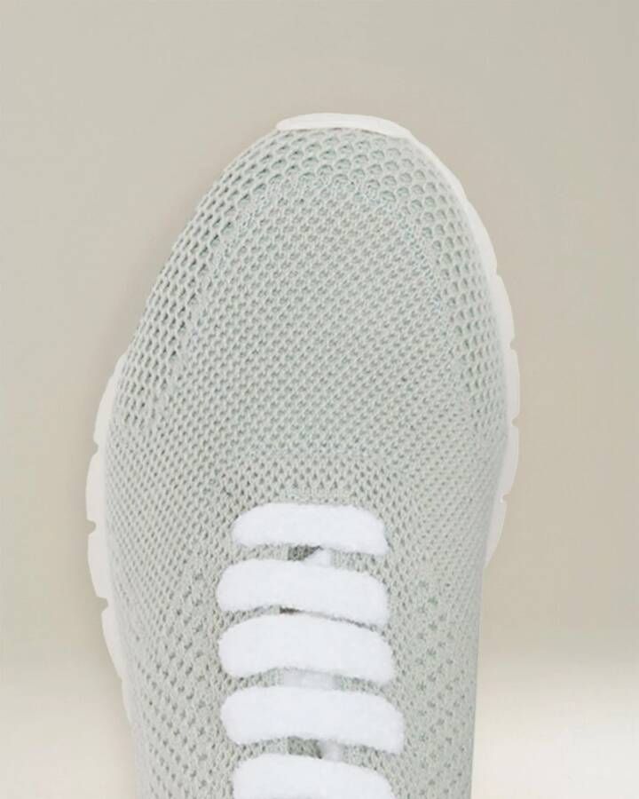 Kiton Blauwe Gebreide Sneakers met Uniek Design