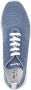 Kiton Blauwe Katoen Elastaan Leren Rubber Sneakers - Thumbnail 2