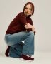 Kiton Bourgondische Kasjmier Gebreide Sneakers - Thumbnail 2