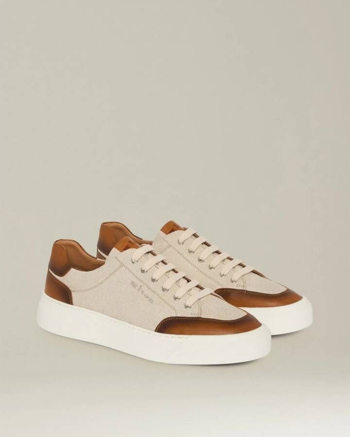 Kiton Elegante Leren Sneakers