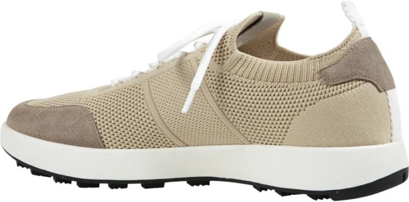 Kiton Gebreid Gehaakt Suède Ronde Neus Sneakers