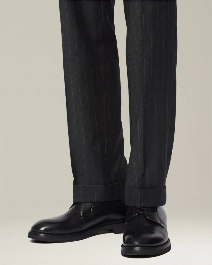 Kiton Handgekleurde leren Derby schoen