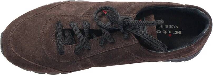 Kiton Handgemaakte leren sneakers