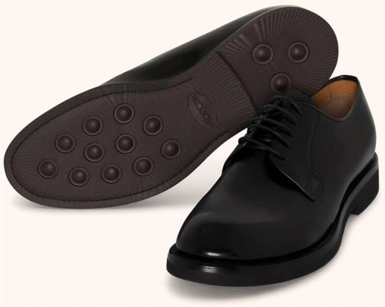 Kiton Met De Hand Geverfde Leren Derby Schoen Black Heren