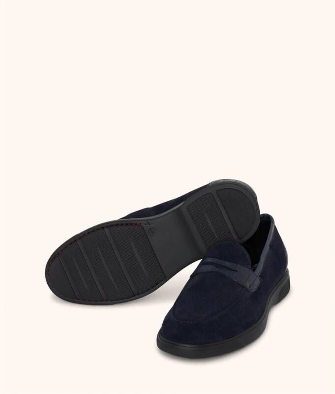 Kiton Krokodillenleren Loafer Blue Heren