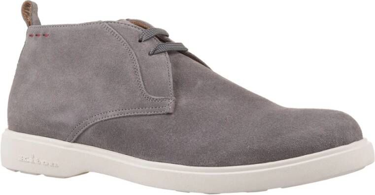 Kiton Lace-up Boots Gray Heren