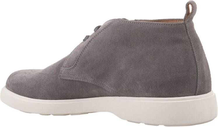 Kiton Lace-up Boots Gray Heren