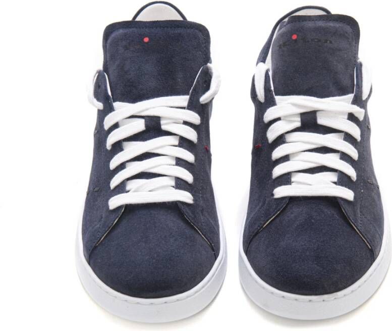 Kiton Lage sneaker van suède en rubber