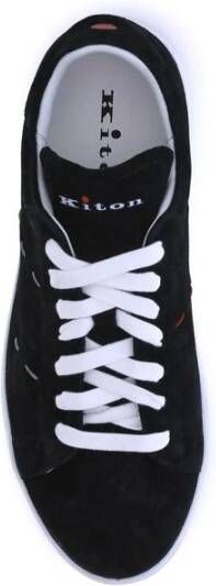 Kiton Leren sneakers met platte zool