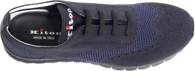 Kiton Marineblauwe Knit Sneakers