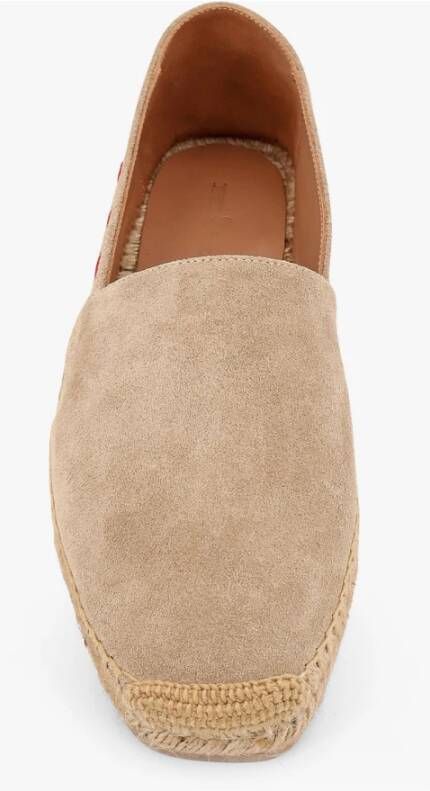 Kiton Platte schoenen in Beige suède