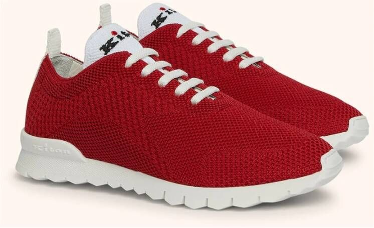 Kiton Katoenen Schoenen Rode Gebreide Pasvorm Hardloopschoenen met