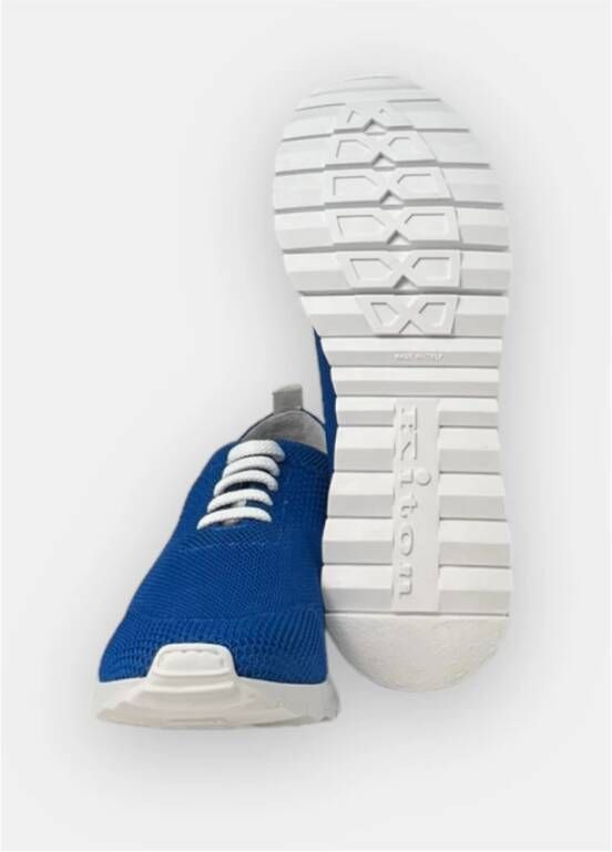 Kiton Blauwe China Sneakers voor de Moderne Man Blauw Heren