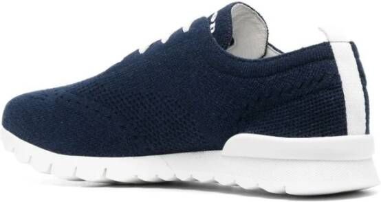 Kiton Gymschoenen Blauwe Cashmere Sneakers Blauw Heren