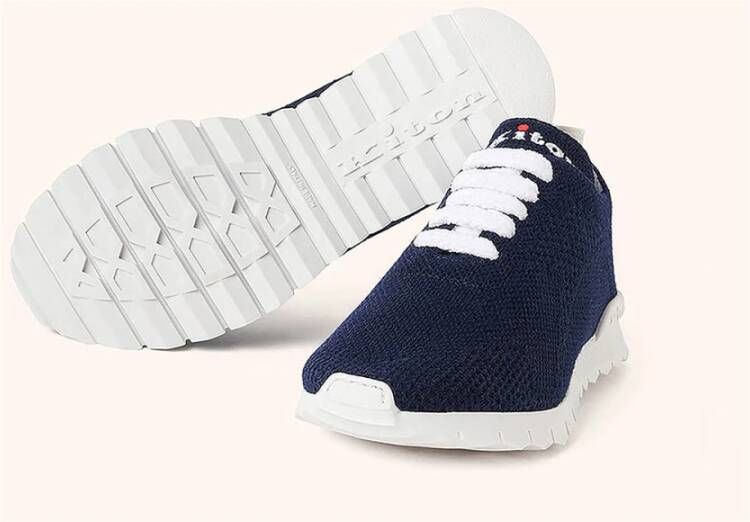 Kiton Kasjmier Sneakers Donkerblauw Gebreid Blue Dames