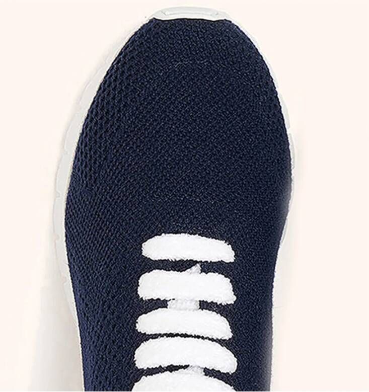 Kiton Kasjmier Sneakers Donkerblauw Gebreid Blue Dames