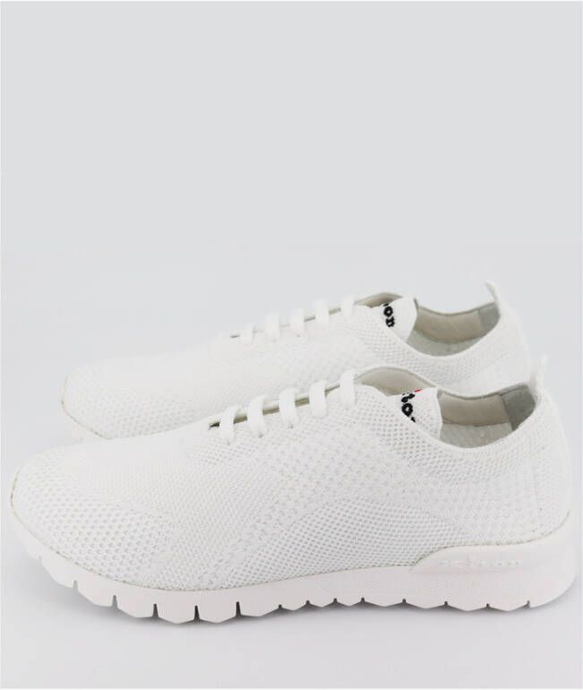 Kiton Geweven Fit Sneakers met witte zool Wit Heren