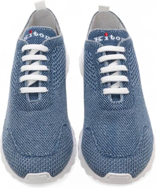 Kiton Stijlvolle leren sneakers met antislipzool