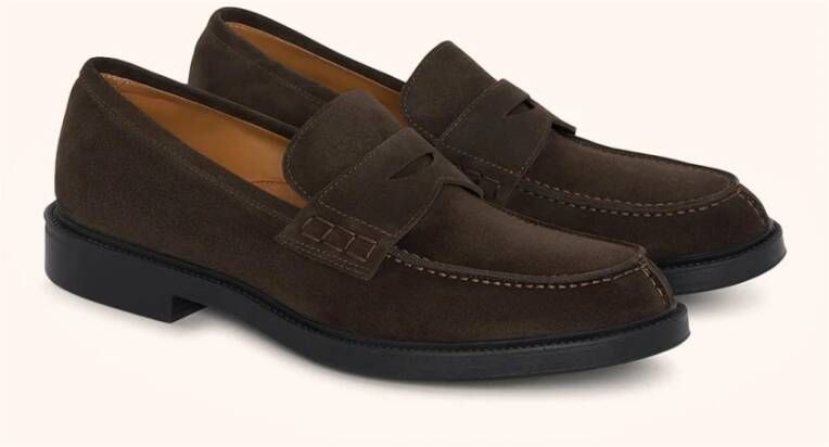 Kiton Elegante suède loafer Brown Heren