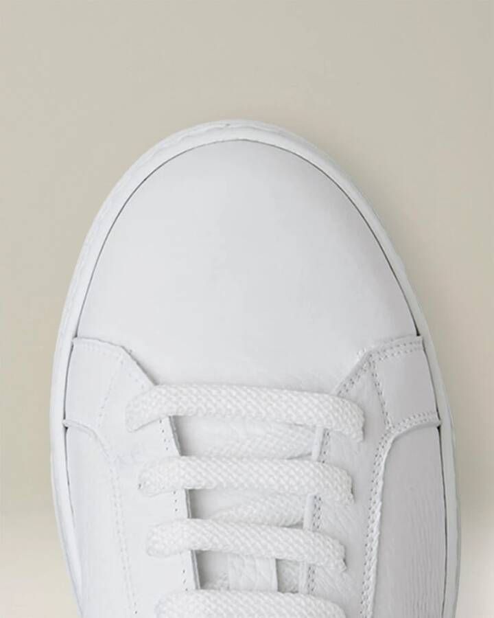 Kiton Witte Deerskin Cup Sole Sneakers
