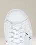 Kiton Witte kalfsleren sneakers met blauwe stiksels - Thumbnail 2