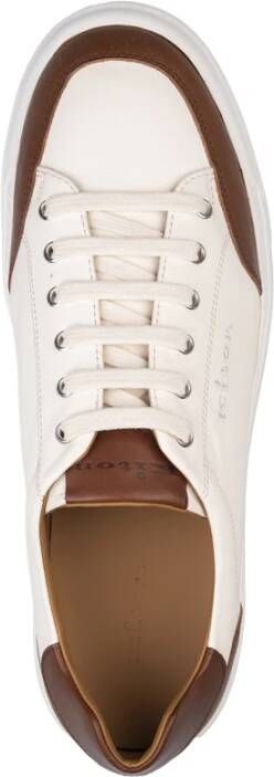 Kiton Witte Leren Sneakers