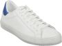 Kiton Witte leren sneakers met blauw detail White Heren - Thumbnail 2