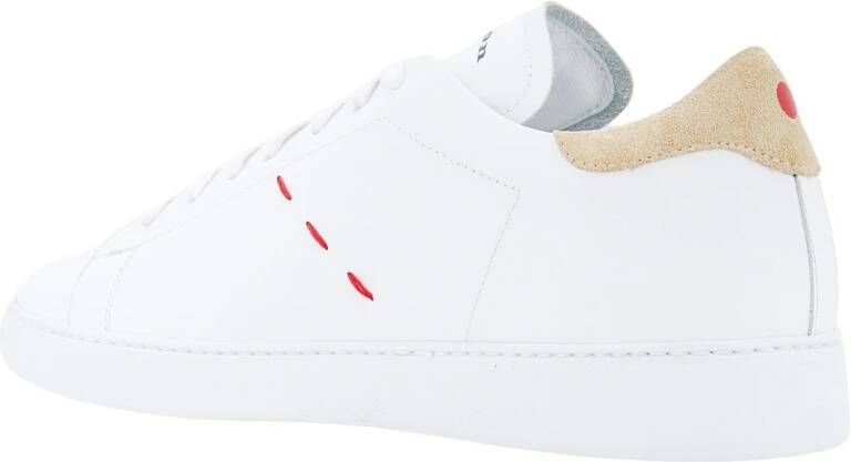Kiton Witte Leren Sneakers White Heren