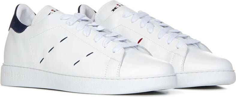 Kiton Witte Sneakers met Vetersluiting Wit Heren