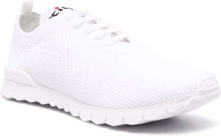 Kiton Witte Stretch Low-Top Sneakers White Heren