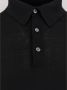 Kiton Zwarte polo met lange mouwen en ribboord - Thumbnail 2