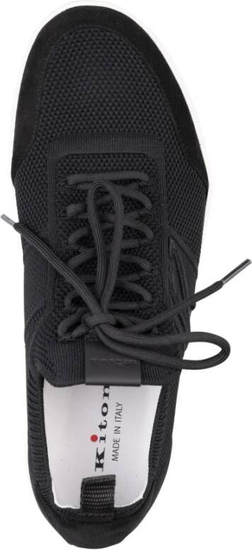 Kiton Zwarte Sneakers met Logodetails