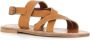 K.jacques Bruin lederen kruisband sandalen Brown Heren - Thumbnail 3