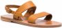 K.jacques Bruin Leren Sandalen met Dunne Bandjes - Thumbnail 2