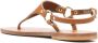 K.jacques Bruine Leren Sandalen met Enkelband - Thumbnail 2