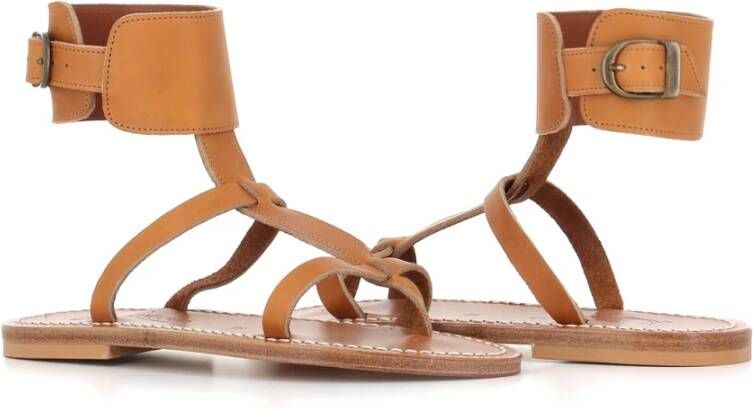 K.jacques Flat Sandals Brown Dames